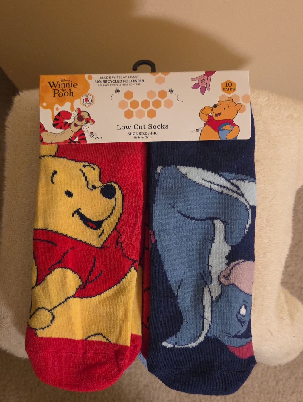 Disney Kids Low Cut Socks - Red & Navy